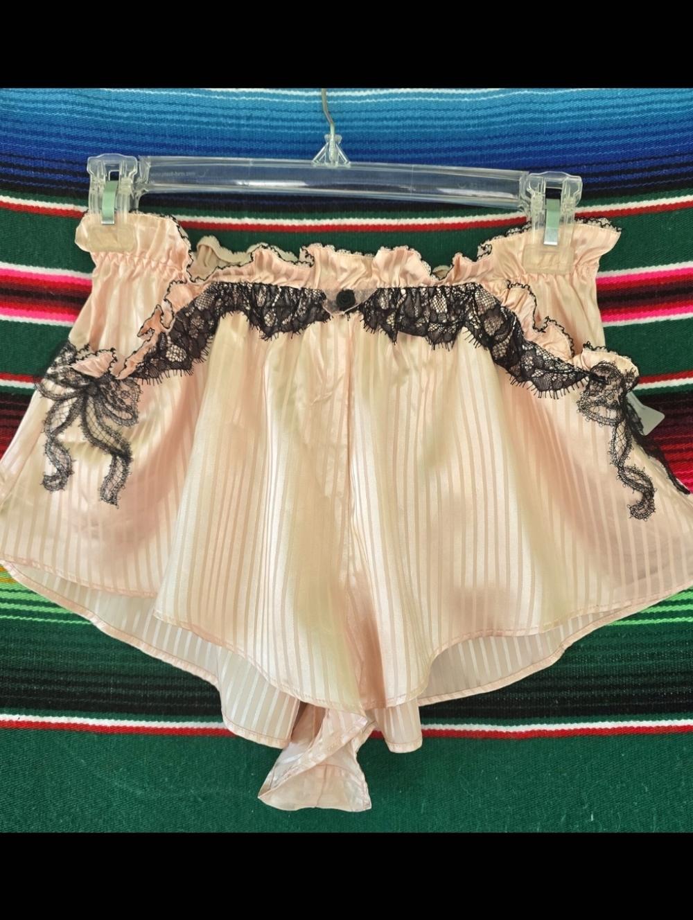 NWT Silky Blush Sleep Shorts with Black Lace